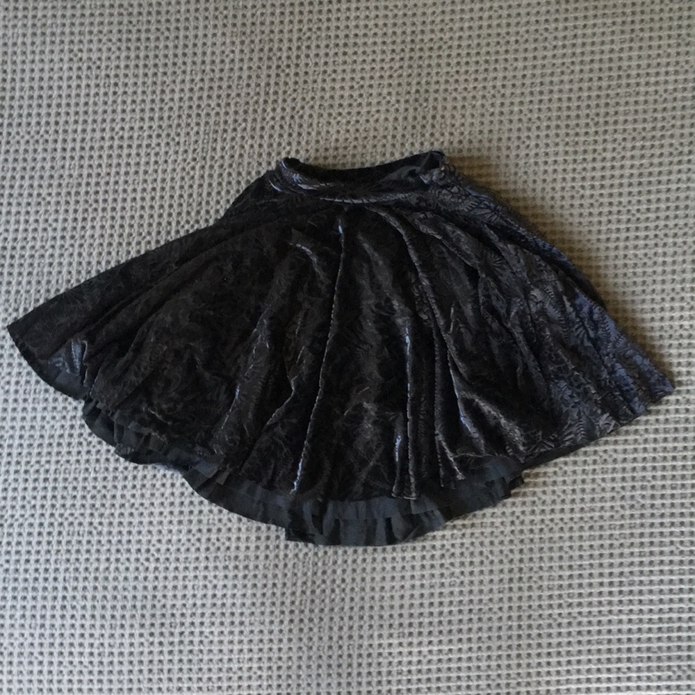 Blackmilk burnt velvet skirt
